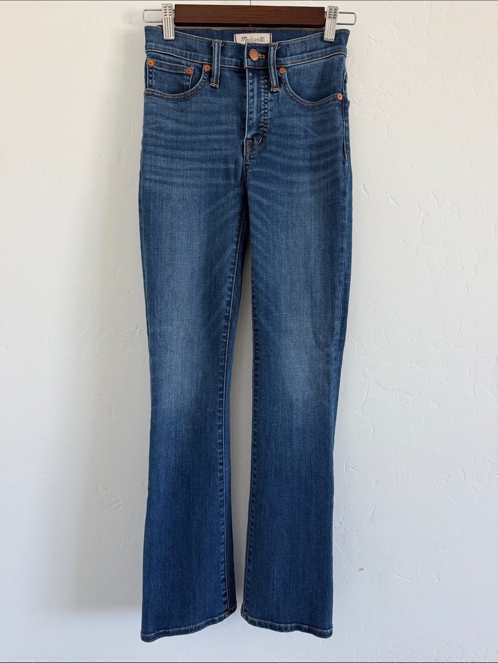 Madewell Cali Demi-Boot Jeans 23 Tall Medium Wash Stretch Denim JI423